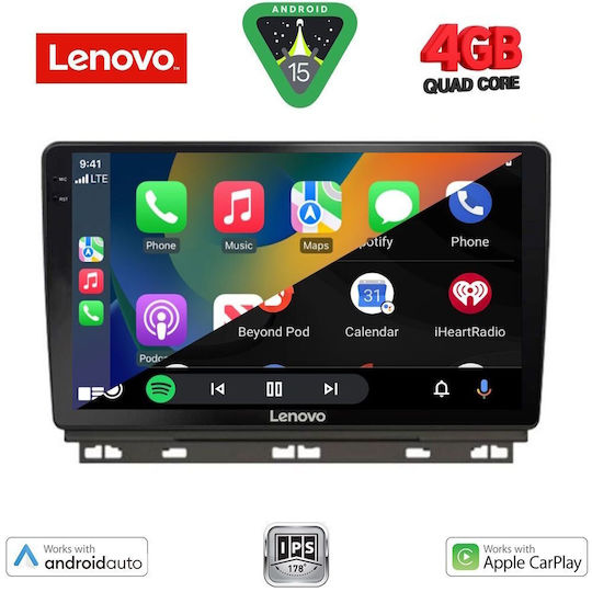 Lenovo Auto-Audiosystem für Renault Clio / Erfassen 2019 (Bluetooth/USB/WiFi/GPS/Apple-Carplay/Android-Auto) mit Touchscreen 9"