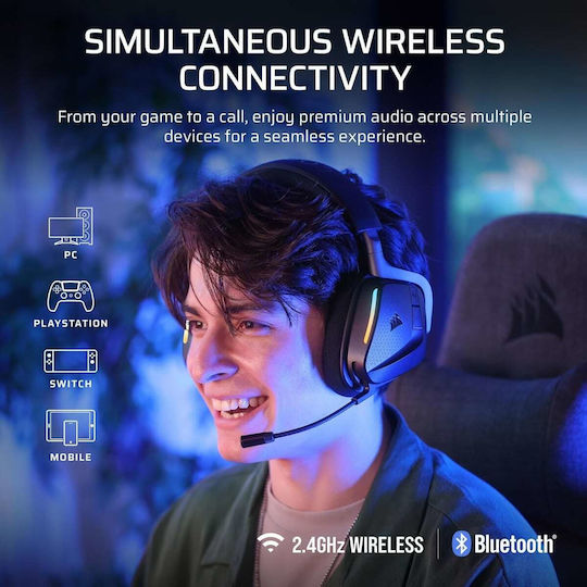Corsair Void Max v2 Wireless Over Ear Gaming Headset with Bluetooth / USB Connectivity for Nintendo Switch / PC / PS4 / PS5