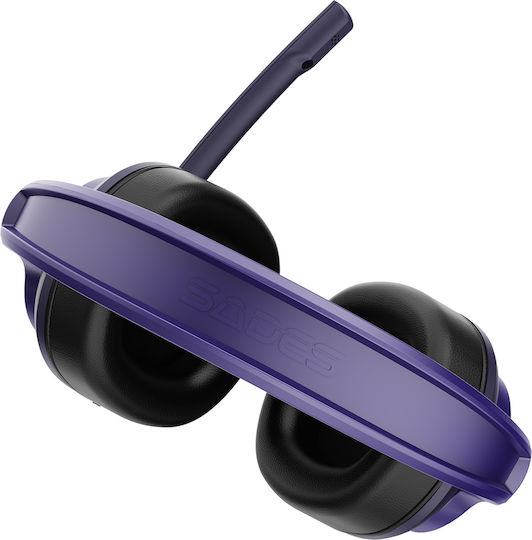 Sades Upower Über Ohr Gaming-Headset mit Konnektivität 3,5 mm Lila für PC