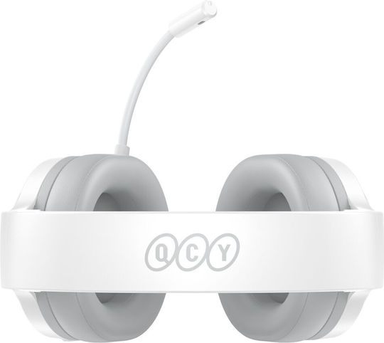 QCY Heroad V200 Wireless Over Ear Gaming Headset with Bluetooth Connectivity White for PC
