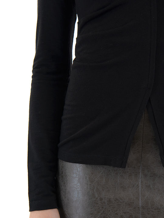 Γυναικεία Μπλούζα Μακρυμάνικη Μαυρο (black)