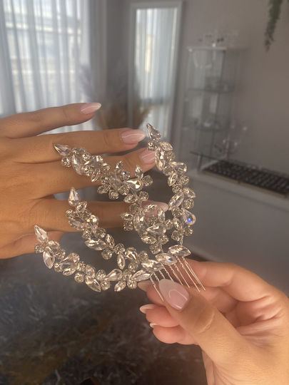 “de Lune” A Sparkling Hair Comb Ideal Design To Be Placed On The Side Of The Hairstyle
