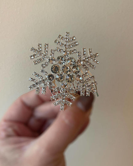 "snowflake" Уникална Гребенче Форма Снежинка Идеално За Булки През Зимата