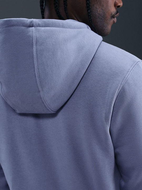 Hoodie Cardigan with Hood World Indigo White
