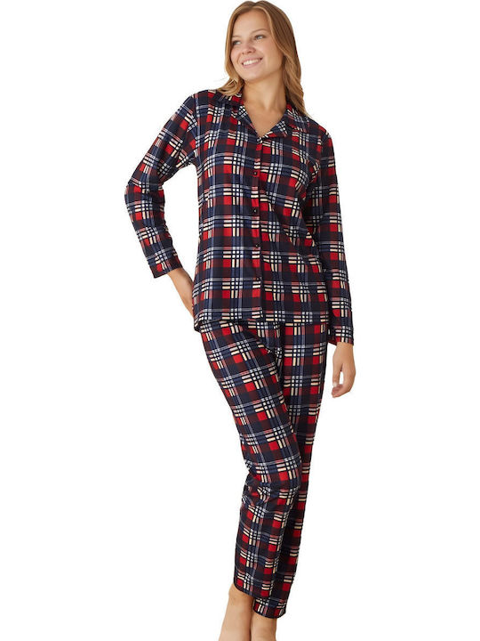 Boyraz Winter Damen Pyjama-Set Plaid