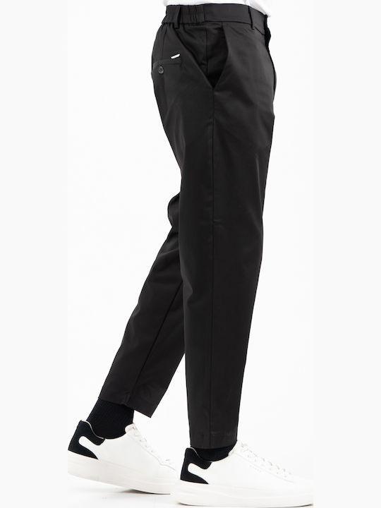 Hose Elastisch in Geradem Schnitt Black