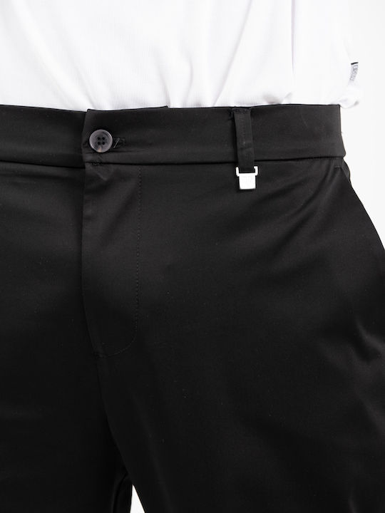 Hose Elastisch in Geradem Schnitt Black