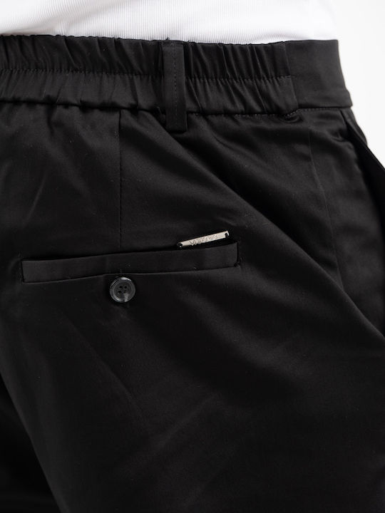 Hose Elastisch in Geradem Schnitt Black