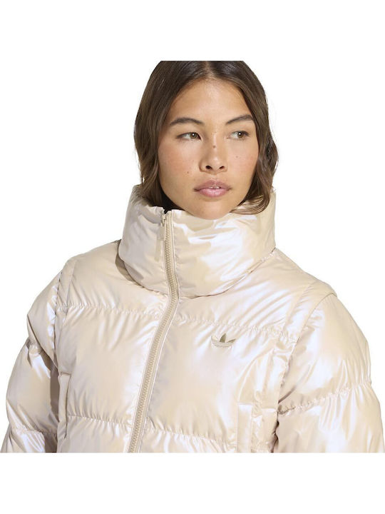Essentials Crop Jachetă de femei Puffer Glossy