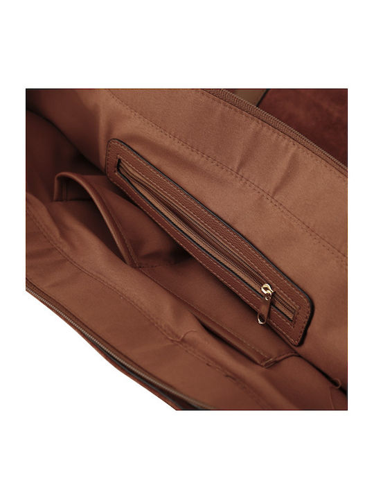 Damen-Tote-Tasche Cognac