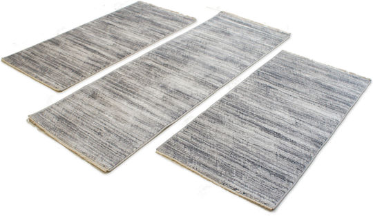 Balsan Mystic Kilvana-s Modern Bedroom Rugs Set L.grey Silver P621163 3pcs