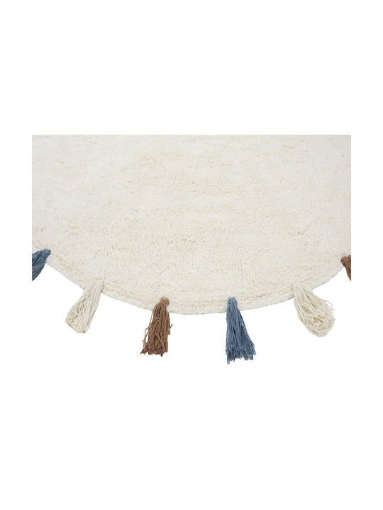 Bekas Carpets Joy Steps 1-iag-3472 Rug Round Cotton Ecru