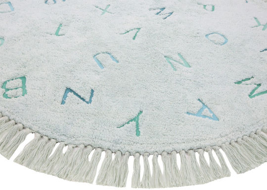 Bekas Carpets Joy Steps 1-iag-3713 Χαλί Στρογγυλό Βαμβακερό Τιρκουάζ Φ120cm