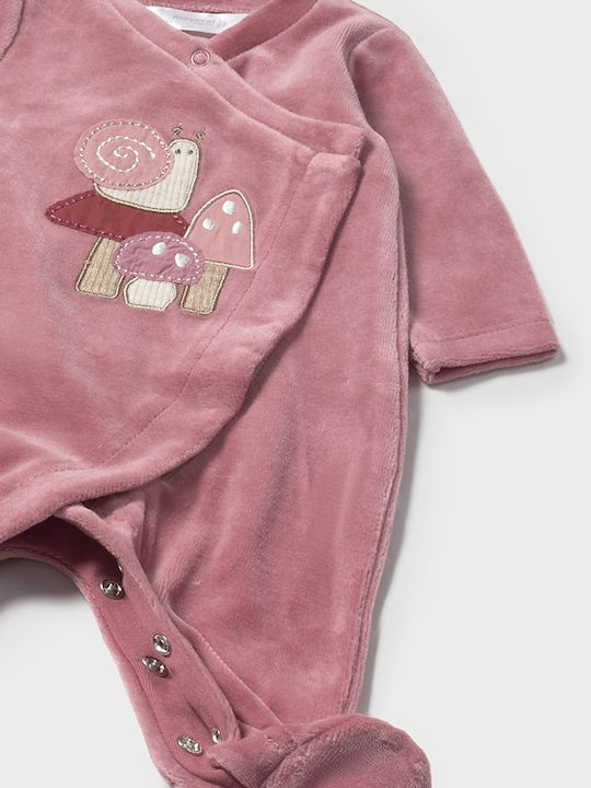 Mayoral Baby Bodysuit Set Long-Sleeved Velvet Orchid 2pcs