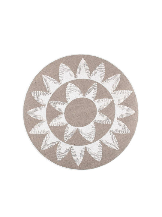 Balsan Gloria Marakes Χειροποίητο Βαμβακερό Φ130cm White