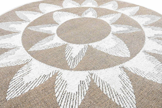 Balsan Gloria Marakes Handmade Rug Round Cotton White