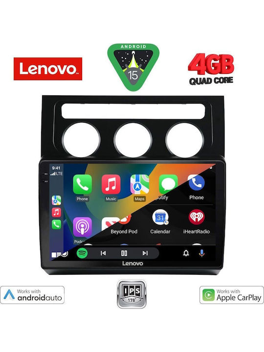 Lenovo Sistem Audio Auto pentru Volkswagen Turul 2003-2010 cu Clima (Bluetooth/USB/WiFi/GPS/Apple-Carplay/Android-Auto) cu Ecran Tactil 10"
