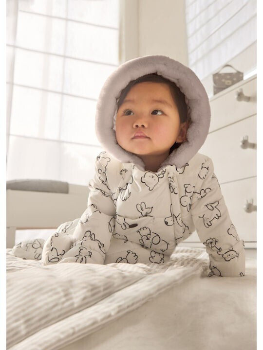 Mayoral Dog Outfit Baby Bodysuit for Going Out Long-Sleeved White