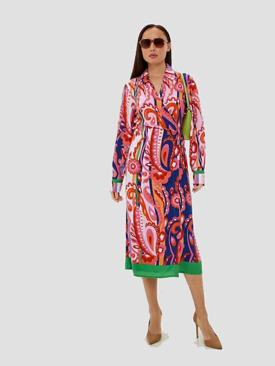 Rochie-Cămașă Midi Wrap-Around
