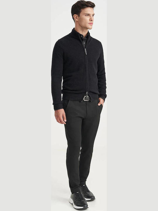 Cardigan Tricotat pentru Bărbați Black