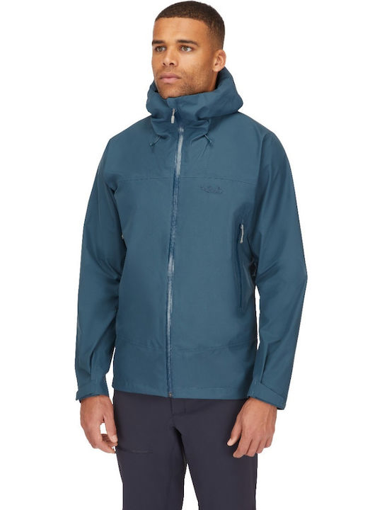 Winter Jacket Hardshell Waterproof and Windproof Blue