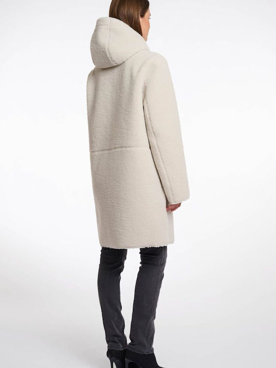Women's Lifestyle Jacket Double Sided for Winter with Hood Graphite