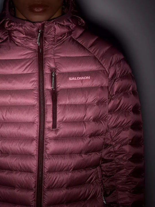 Women's for Hiking Puffer Jacket for Winter with Hood Pink