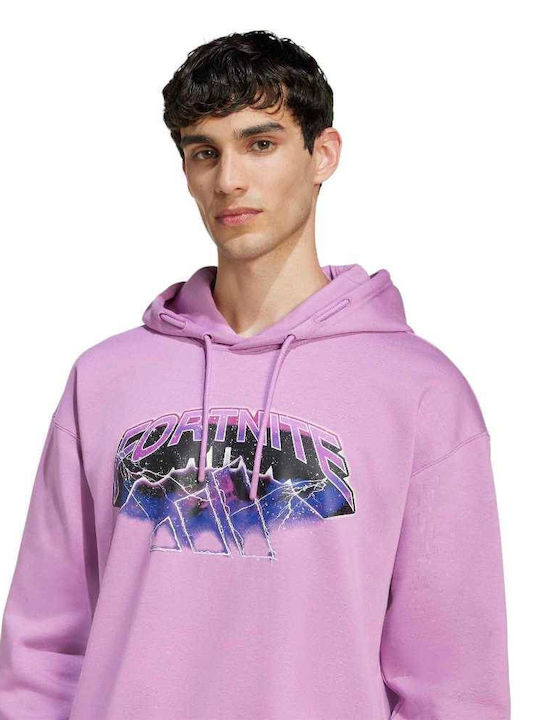 Sweatshirt Fleece with Hood Purple
