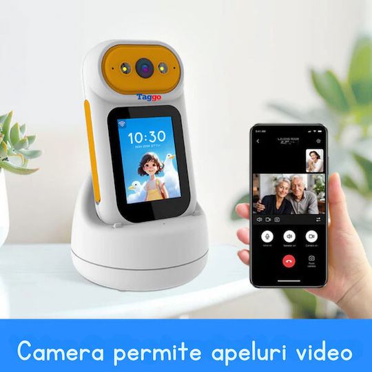 Taggo Ai 360° Видеокамера Функция Видеоразговор Двунасочна Комуникация Наблюдение Детектор На Движение Инфрачервено Нощно Виждане