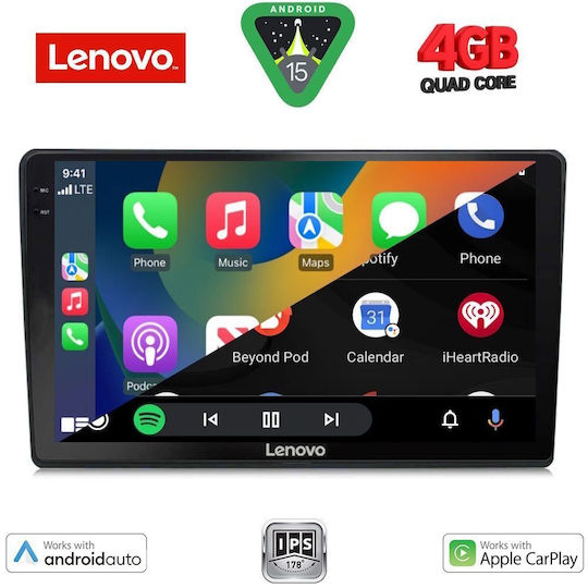 Lenovo Ηχοσύστημα Αυτοκινήτου για Alfa Romeo Spider / Brera 2004-2012 (Bluetooth/USB/AUX/WiFi/GPS/Apple-Carplay/Android-Auto) με Οθόνη Αφής 9"