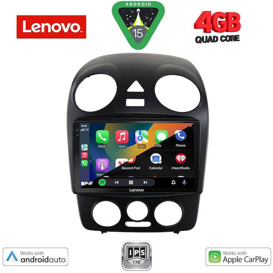 Lenovo Car Audio System for Volkswagen Beetle 2004-2011 (Bluetooth/USB/AUX/WiFi/GPS/Apple-Carplay/Android-Auto) with Touch Screen 9"