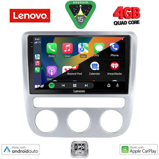 Lenovo Ηχοσύστημα Αυτοκινήτου για Volkswagen Eos / Scirocco 2006 με Clima (Bluetooth/USB/AUX/WiFi/GPS/Apple-Carplay/Android-Auto) με Οθόνη Αφής 9"