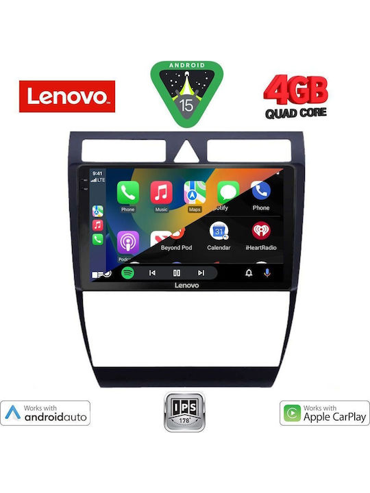 Lenovo Car Audio System for Audi A6 1998-2005 (Bluetooth/USB/AUX/WiFi/GPS/Apple-Carplay/Android-Auto) with Touch Screen 9"