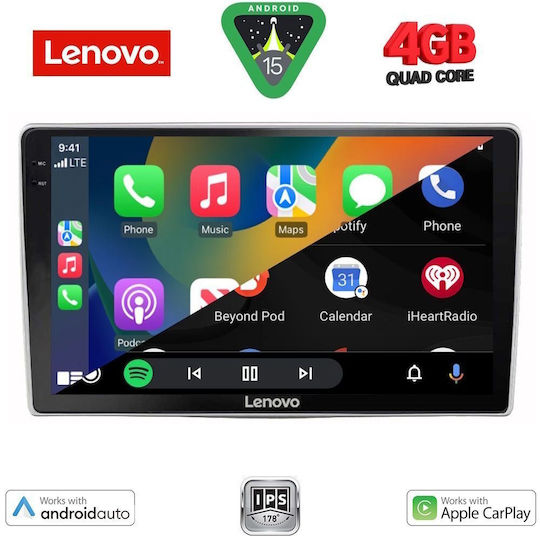 Lenovo Ηχοσύστημα Αυτοκινήτου για Alfa Romeo Mito 2008-2018 (Bluetooth/USB/AUX/WiFi/GPS/Apple-Carplay/Android-Auto) με Οθόνη Αφής 9"