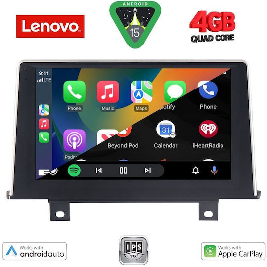 Lenovo Car Audio System for BMW Series 1 2011-2016 (Bluetooth/USB/AUX/WiFi/GPS/Apple-Carplay/Android-Auto) with Touch Screen 9"