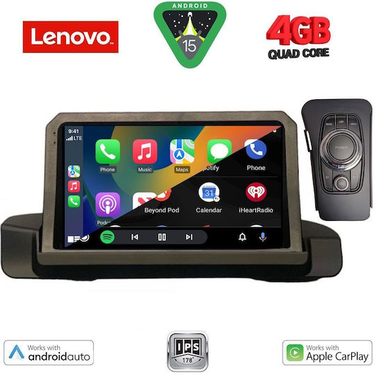 Lenovo Car Audio System for BMW Series 3 2005-2012 (Bluetooth/USB/AUX/WiFi/GPS/Apple-Carplay/Android-Auto) with Touch Screen 9"