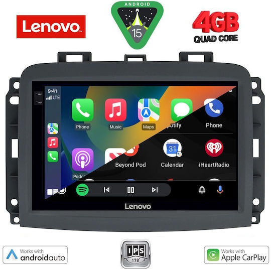 Lenovo Car Audio System for Fiat 500L 2012 (Bluetooth/USB/AUX/WiFi/GPS/Apple-Carplay/Android-Auto) with Touch Screen 10"