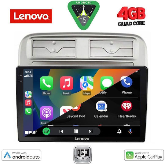 Lenovo Car Audio System for Fiat Grande Punto 2005-2012 (Bluetooth/USB/AUX/WiFi/GPS/Apple-Carplay/Android-Auto) with Touch Screen 9"