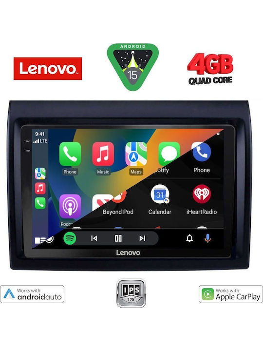 Lenovo Car Audio System for Fiat Ducato 2006-2011 (Bluetooth/USB/AUX/WiFi/GPS/Apple-Carplay/Android-Auto) with Touch Screen 9"