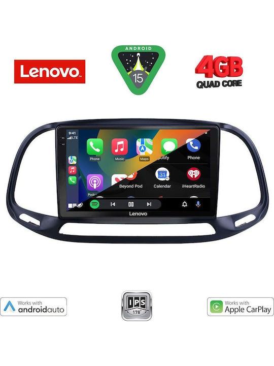 Lenovo Car Audio System for Opel Combo Fiat Doblo 2015-2018 (Bluetooth/USB/AUX/WiFi/GPS/Apple-Carplay/Android-Auto) with Touch Screen 9"
