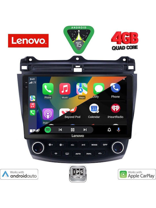 Lenovo Car Audio System for Honda Accord 2003-2007 (Bluetooth/USB/AUX/WiFi/GPS/Apple-Carplay/Android-Auto) with Touch Screen 10"
