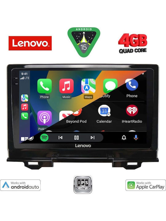 Lenovo Автомобилна Аудио Система (Блутут/USB/AUX/WiFi/GPS/Apple-Carplay/Android-Auto) с Тъчскрийн 9"