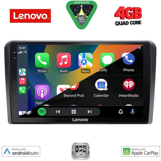 Lenovo Car Audio System for Hyundai H-1 2007 (Bluetooth/USB/AUX/WiFi/GPS/Apple-Carplay/Android-Auto) with Touch Screen 9"