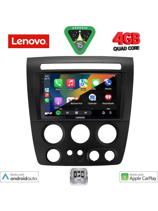 Lenovo Car Audio System Hummer H3 2005-2009 (Bluetooth/USB/AUX/WiFi/GPS/Apple-Carplay/Android-Auto) with Touch Screen 9"