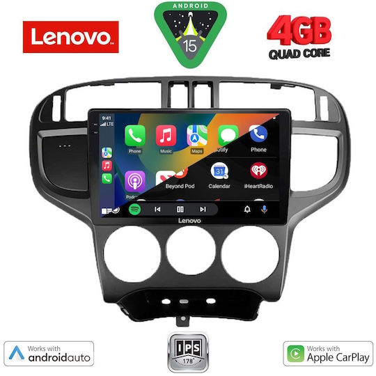 Lenovo Ηχοσύστημα Αυτοκινήτου για Hyundai Matrix 2001-2010 (Bluetooth/USB/AUX/WiFi/GPS/Apple-Carplay/Android-Auto) με Οθόνη Αφής 9"