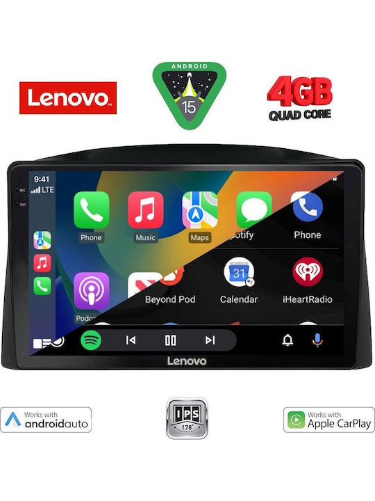 Lenovo Auto-Audiosystem für Jeep Großer Cherokee 2005-2007 (Bluetooth/USB/AUX/WiFi/GPS/Apple-Carplay/Android-Auto) mit Touchscreen 10"