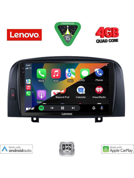 Lenovo Car Audio System for Hyundai Sonata 2006-2009 (Bluetooth/USB/AUX/WiFi/GPS/Apple-Carplay/Android-Auto) with Touch Screen 9"