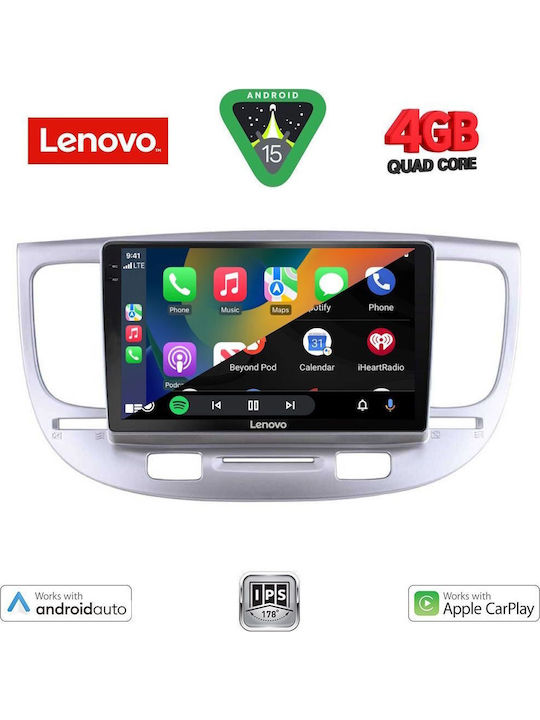 Lenovo Car Audio System for Kia Rio 2005-2011 (Bluetooth/USB/AUX/WiFi/GPS/Apple-Carplay/Android-Auto) with Touch Screen 9"