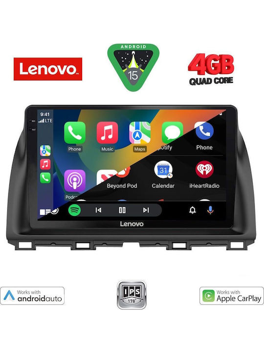 Lenovo Car Audio System for Mazda CX-5 2013-2017 (Bluetooth/USB/AUX/WiFi/GPS/Apple-Carplay/Android-Auto) with Touch Screen 10"
