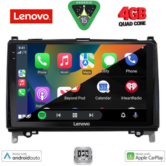 Lenovo Ηχοσύστημα Αυτοκινήτου για Mercedes-Benz Sprinter / Vito 2007 (Bluetooth/USB/AUX/WiFi/GPS/Apple-Carplay/Android-Auto) με Οθόνη Αφής 9"